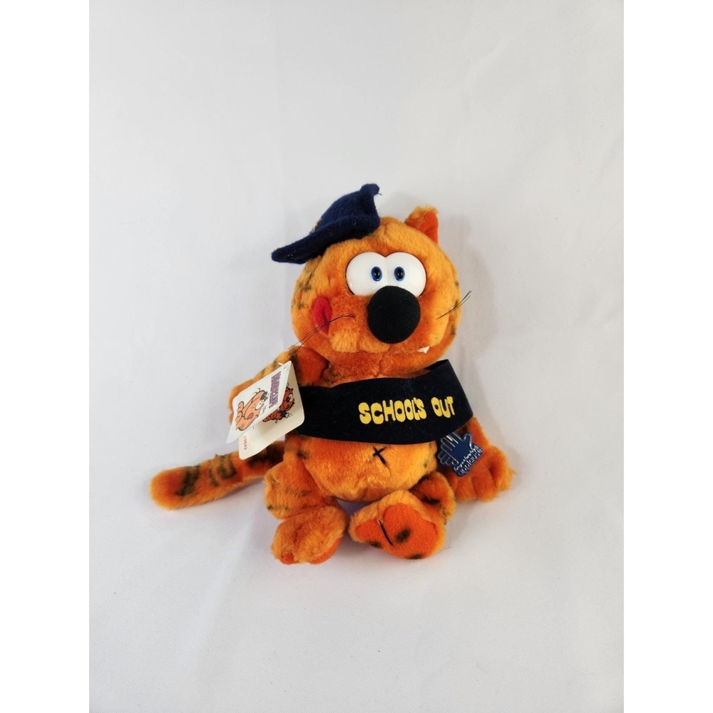 w/Tags Applause Heathcliff Plush Vintage 1982 Cat Graduation School Cartoon 8542